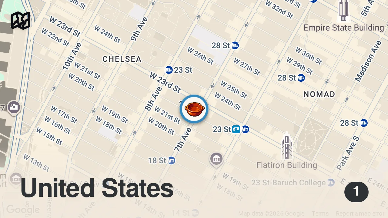 Map of 1 spot from Trying the viral FRUIT SLUSHY in NYC #shorts