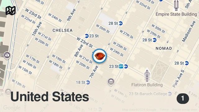 Map of Trying the viral FRUIT SLUSHY in NYC #shorts