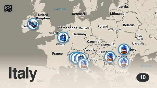 Map of VOLI A €4,99 ✈️ come trovarli e come funzionano le compagnie LOW COST