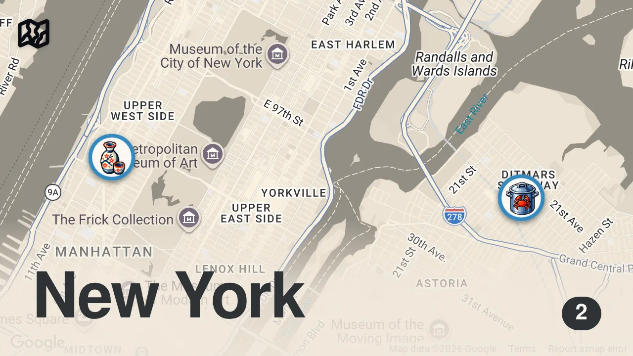 Map of 2 spots from The Biggest Soccer Tournament In The World (Food Edition)!