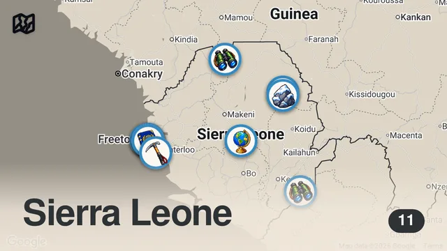 Map of I Didn't Expect To Experience These In Sierra Leone - Bounty Chocolate Advertisement Was Filmed Here