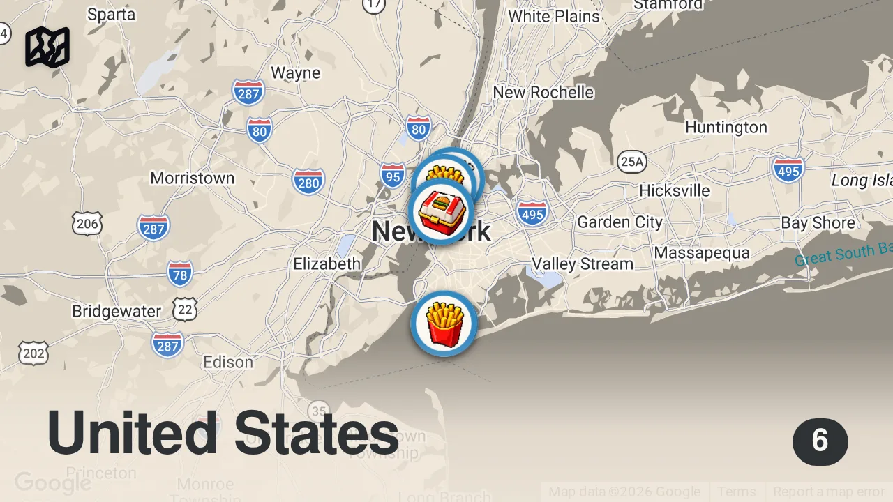 Map of 6 spots from Finding The Best Hot Dog In New York | Food Tours | Insider Food