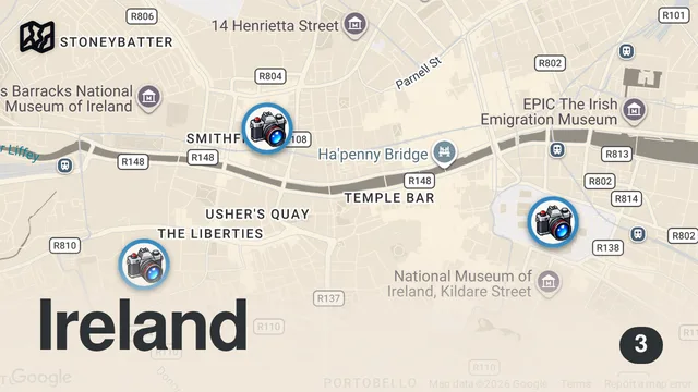 Map of Guinness Brewery Tour and Food Vlog in Dublin, Ireland! DEVOUR POWER