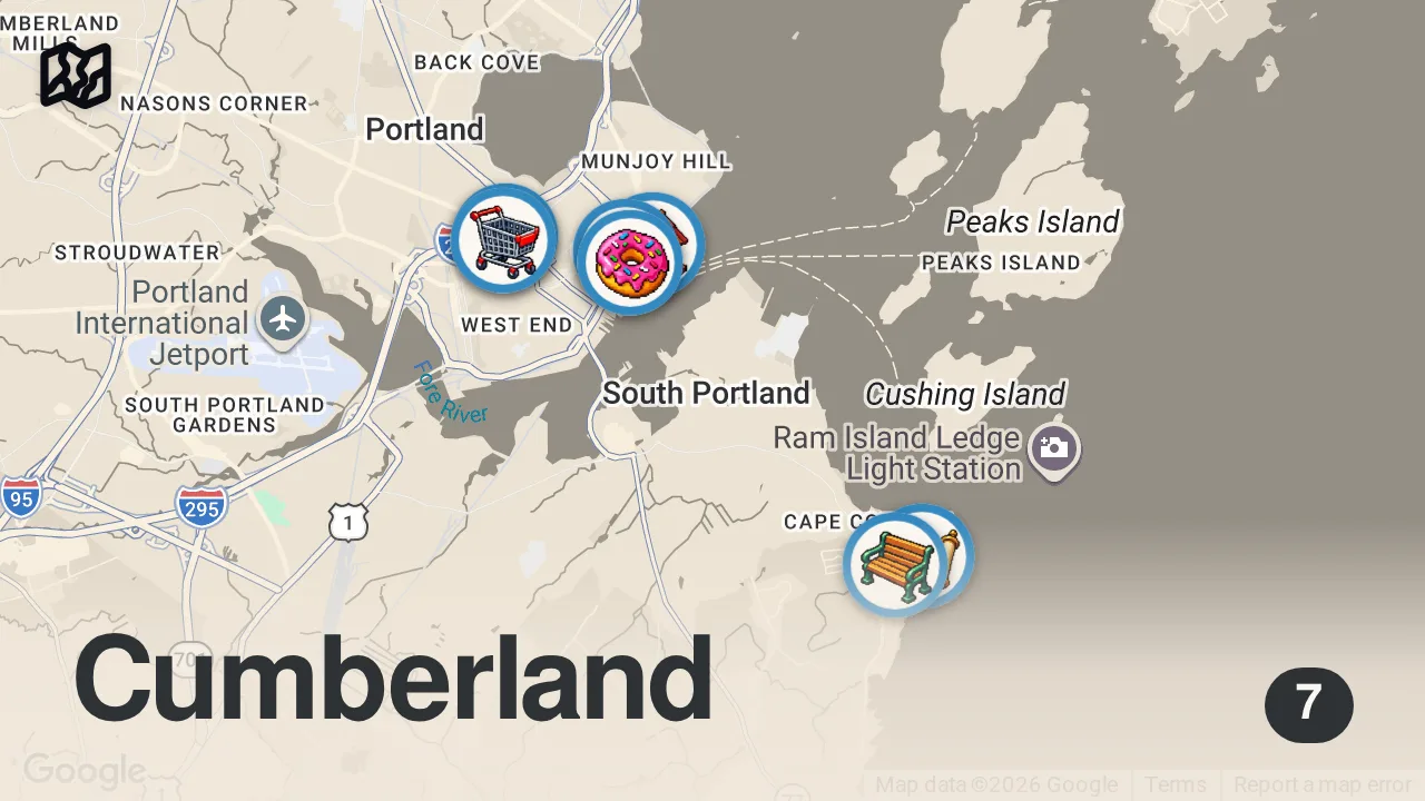 Map of 7 spots from 2 Days in Portland, Maine: New England's BEST Food City (Travel Guide)