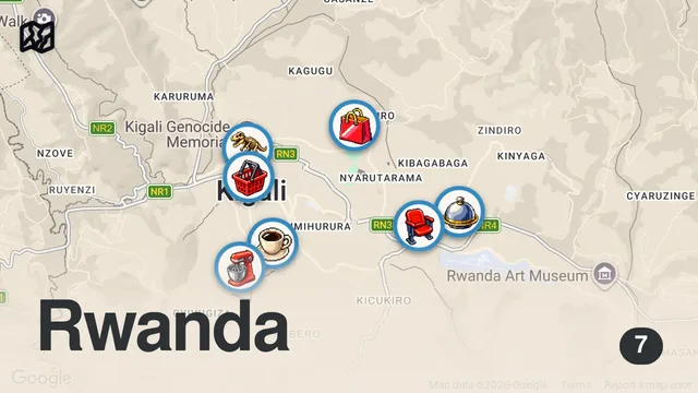 Map of Extreme Hustle In Rwanda's Capital - Kimironko Market & Kigali Genocide Memorial 🇷🇼
