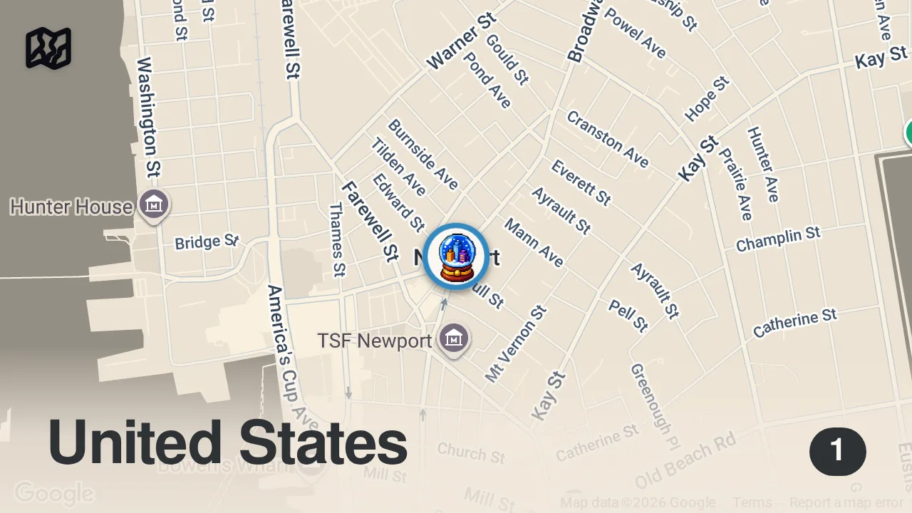 Map of 1 spot from 9 Must Try Spots in Newport, RI #newportri #rhodeisland #foodreview