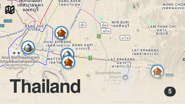 Map of King of Beef Noodles!! Best Thai Muslim Street Food!!