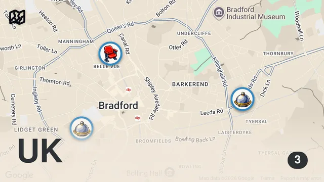 Map of Bradford is an absolute JOKE for food! 😍