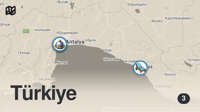 Map of ANA YEMEK 500-800 #shorts #yemek #antalya