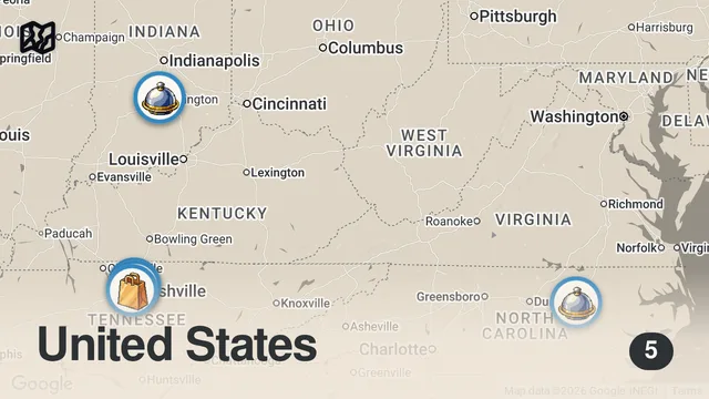 Map of Eating NEW Fast Food Menu Items (MrBeast Box)