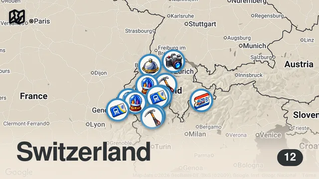 Map of Switzerland Travel Guide 2026 4K
