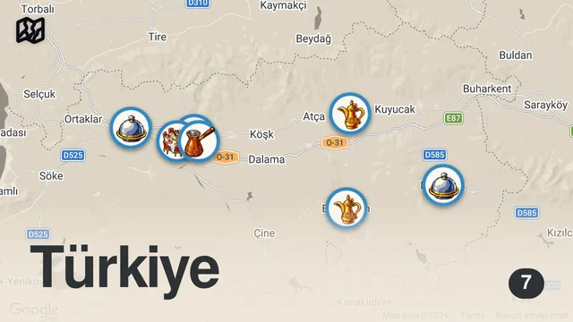 Map of AYDIN'DA NE YENİR?