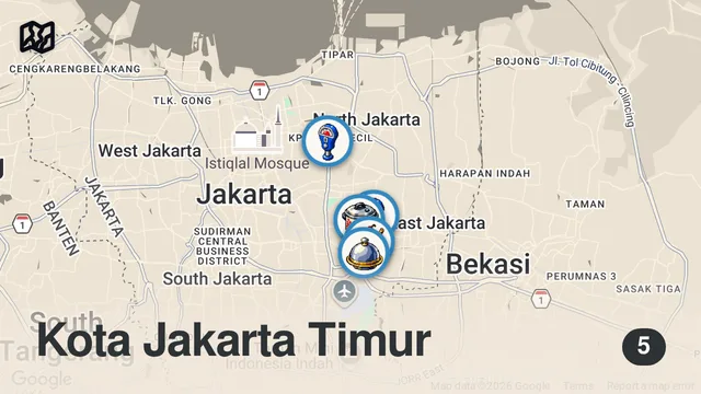 Map of Where Tourists don't go! Indonesian street food tour in JAKARTA