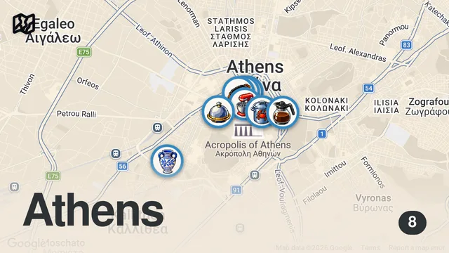 Map of INSANE Greek street food in Athens, Greece - SPECIAL GREEK LAMB + HUGE GYRO | Athens street food