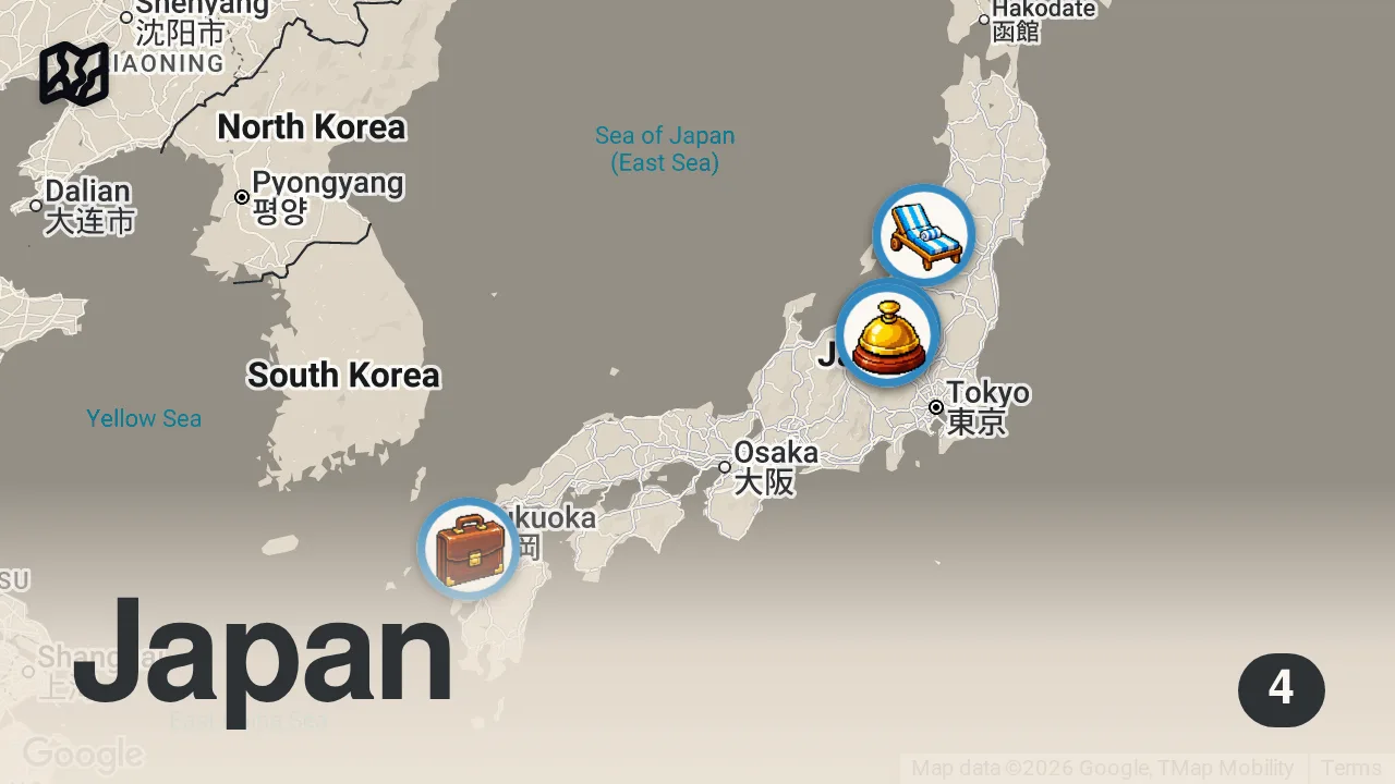 Map of 4 spots from 【エガちゃんねるコラボ】江頭2:50オリジナル旅行プラン!大満足の新潟旅!湯沢温泉│魚沼│燕三条