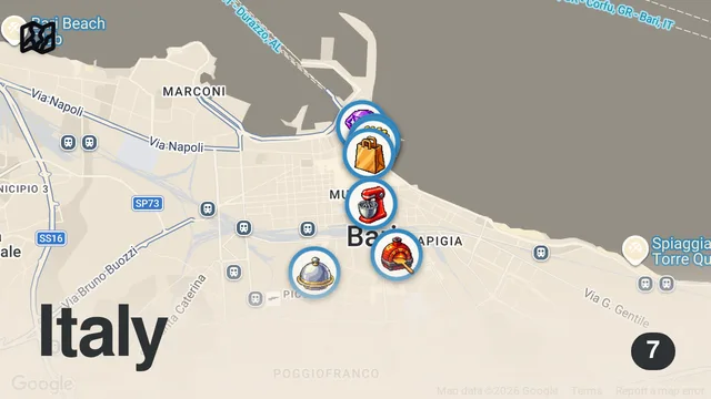 Map of 24H Of Italian Food In BARI - Ultimate Street Food Tour & Surprises 🇮🇹