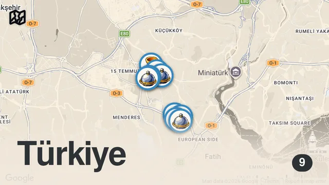 Map of BAYRAMPAŞA’DA 1 GÜNDE NE YENİR!!! @1453harunn