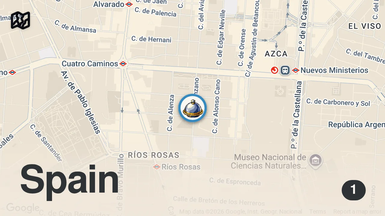 Map of 1 spot from 1 MICHELIN STAR | El Invernadero, Spain
