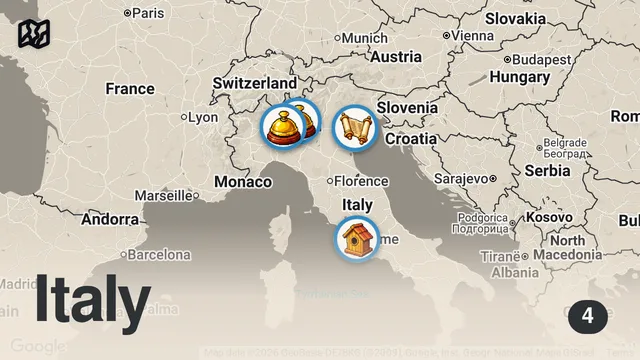 Map of Italy Budget Travel Tips