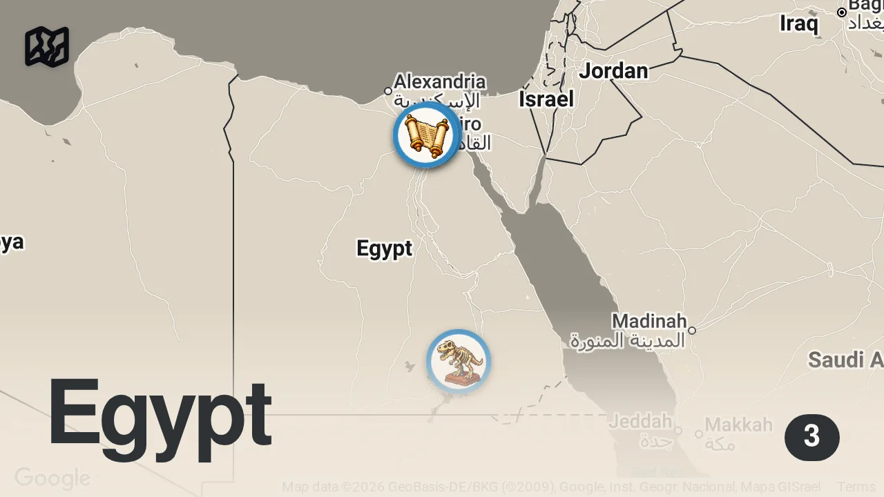 Map of 3 spots from My First Time In Egypt Was Nothing Like I Expected!