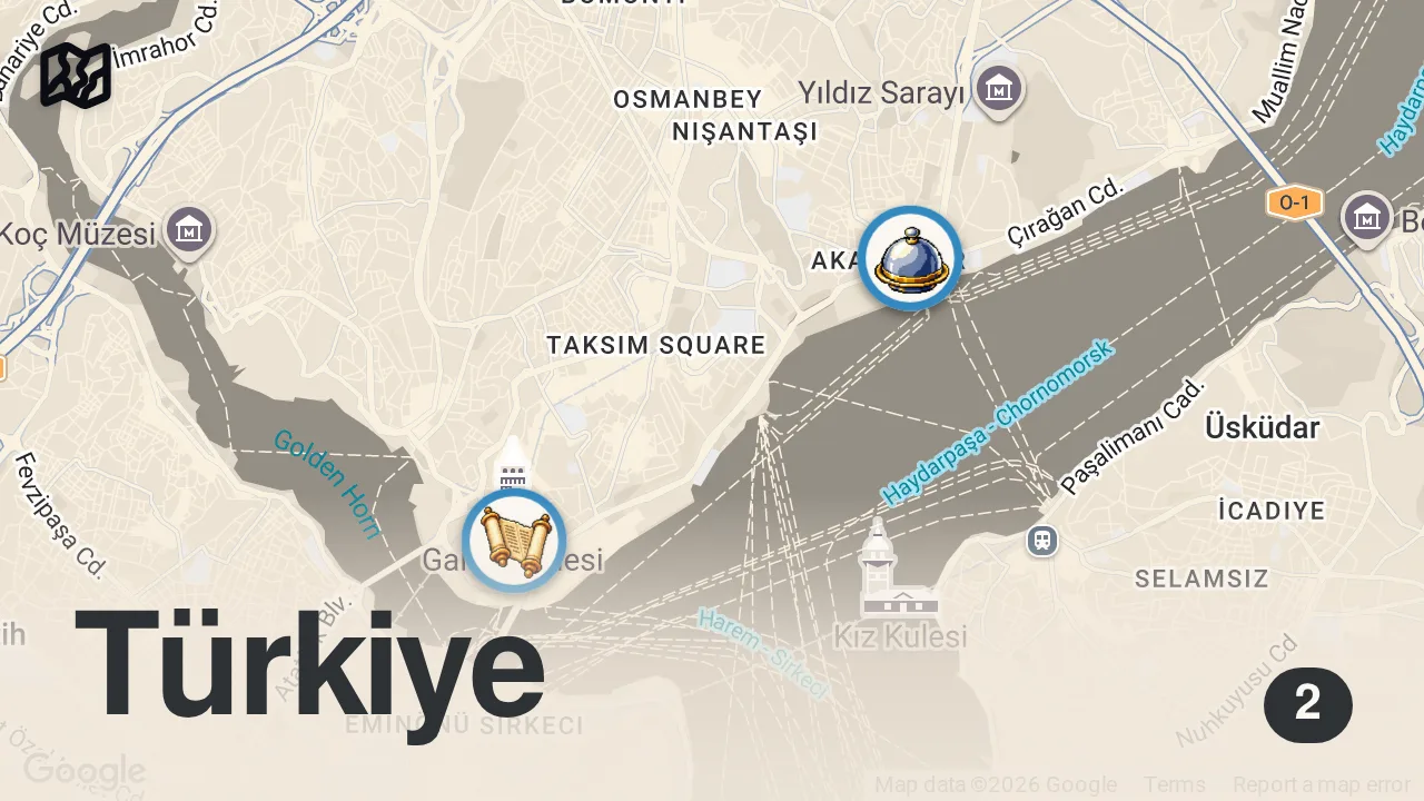 Map of 2 spots from STADYUM LEZZETLERİ!!! @FIRATSOBUTAY