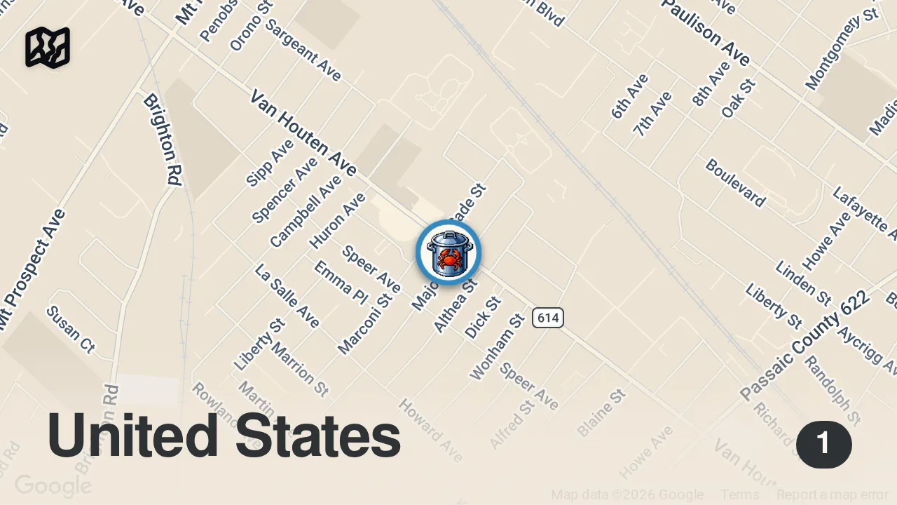 Map of 1 spot from Best Hibachi Deal in Jersey? Less than $20 Steak, Chicken and Shrimp Combo!
