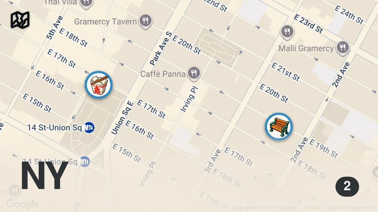Map of 2 spots from Top Chef Takes us Behind the Scenes for Dinner Service at this Intimate NYC restaurant | Luthun, NYC
