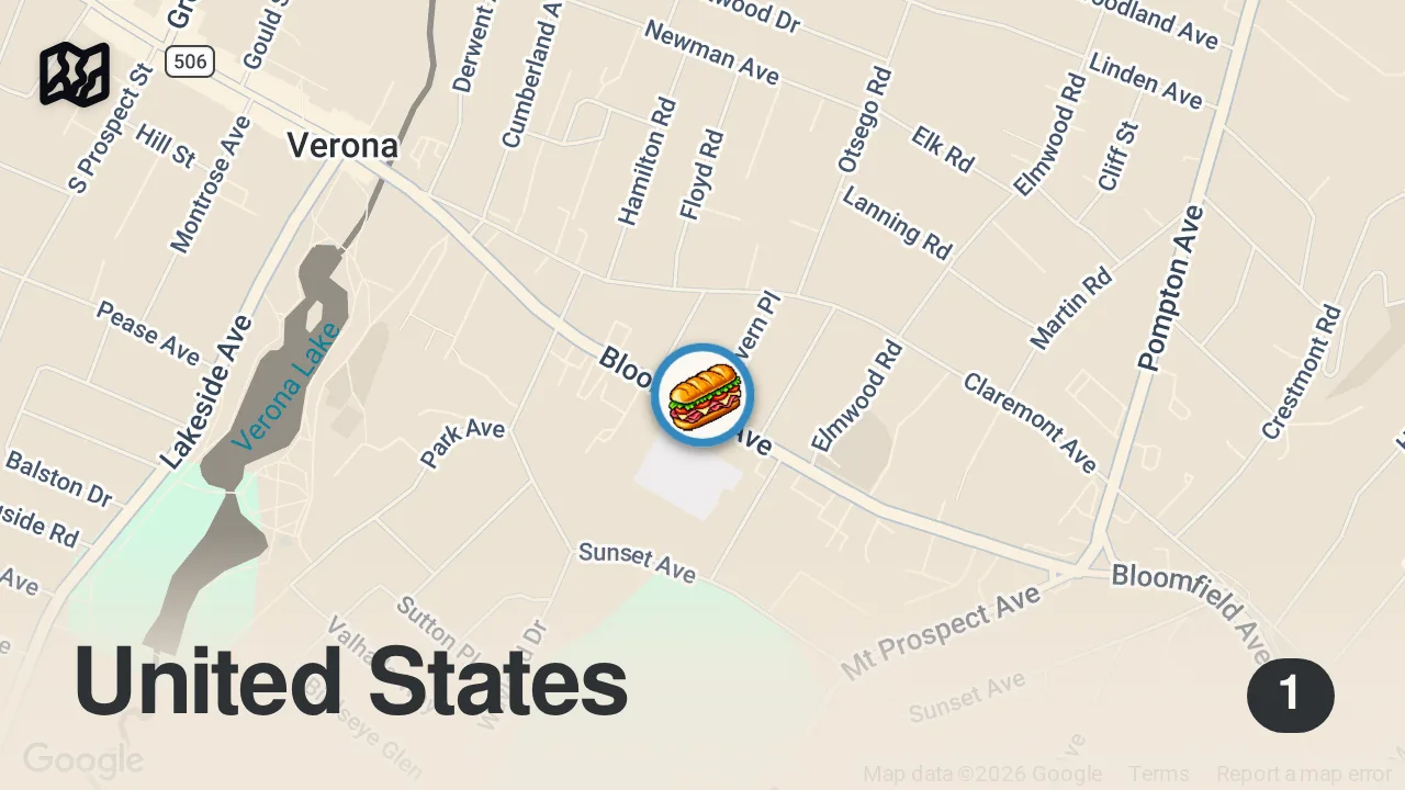 Map of 1 spot from Trying The Best New Sandwich In NJ?!?! Staci’s Sandwich Joint