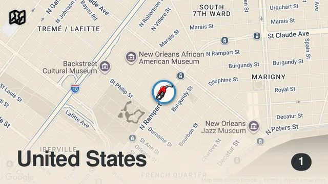 Map of Gas Station Fried Chicken