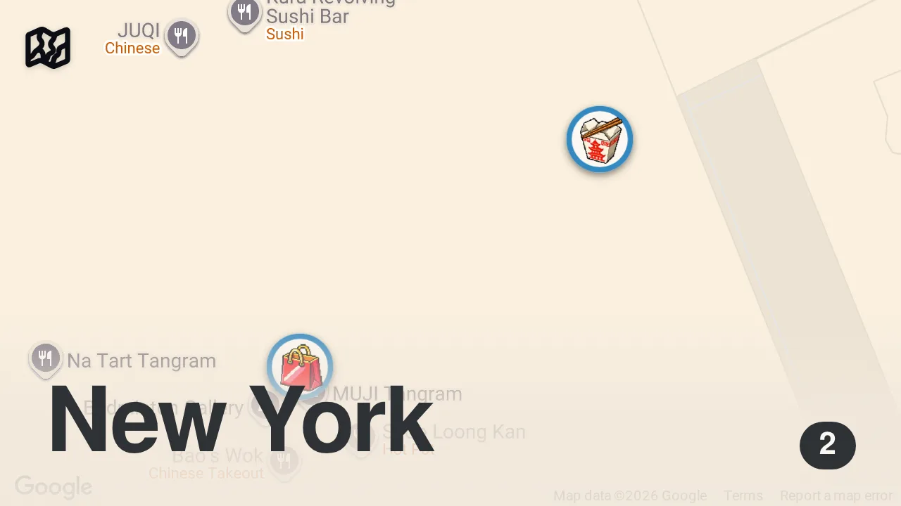 Map of 2 spots from We Tried the Best Peking Duck in NYC | Street Eats | Bon Appétit