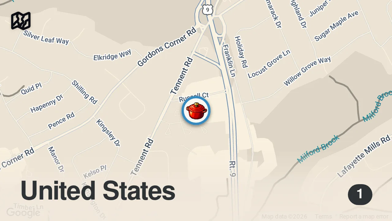 Map of 1 spot from Trying the hottest new pizza in NJ #pizza #nj #eatingshow