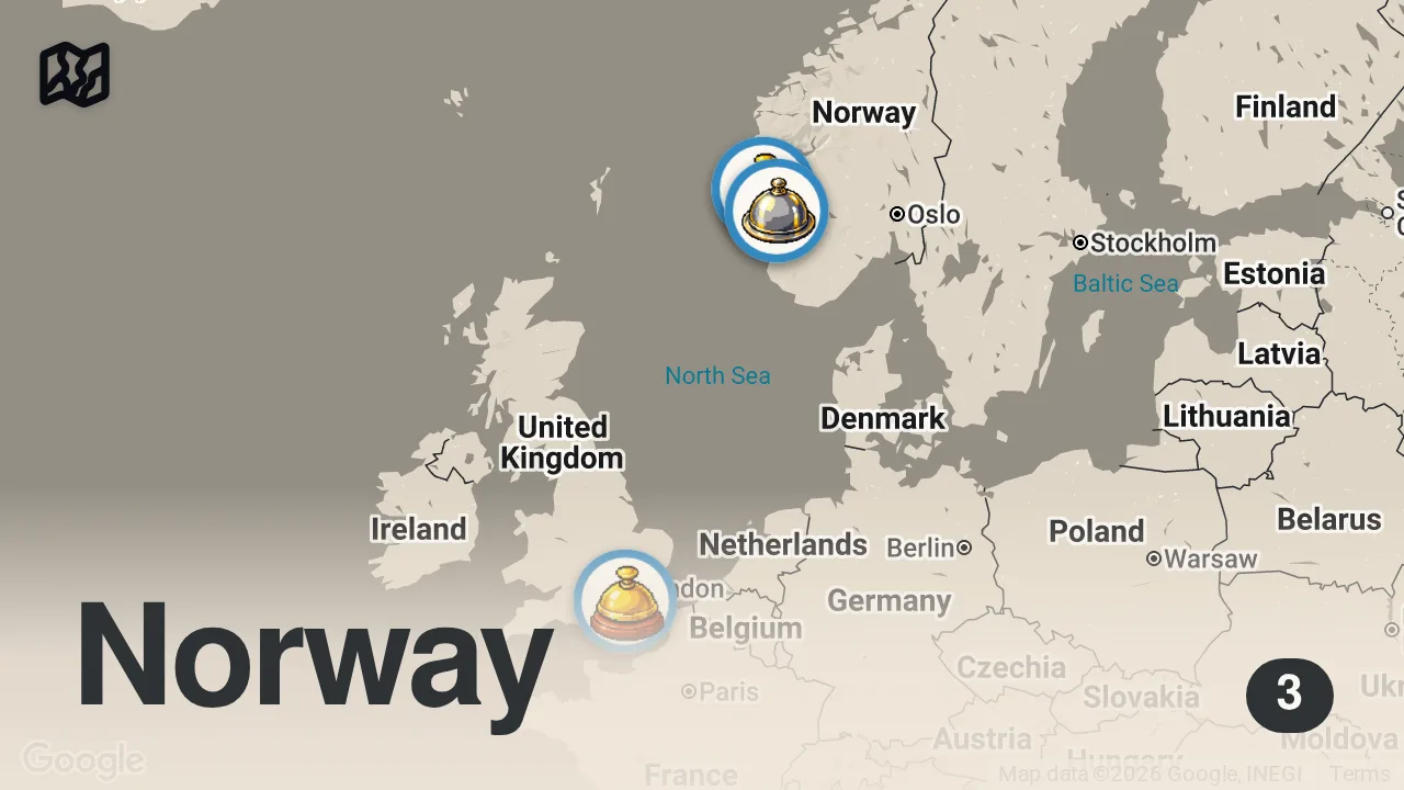 Map of 3 spots from I Ate at the World's Loneliest Restaurant