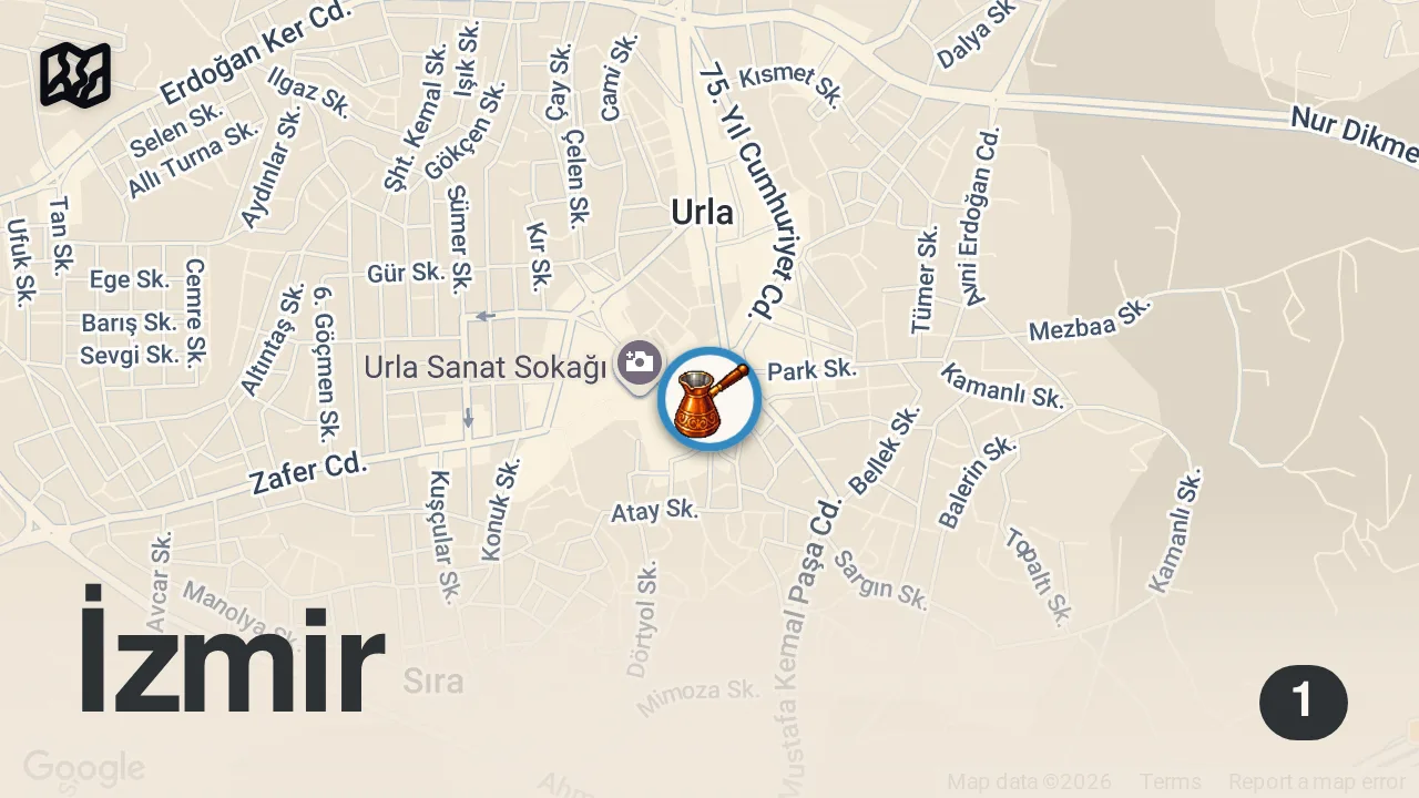 Map of 1 spot from Beğendik Abi - İzmir #izmirlezzetleri #izmir #lezzetdurağı #kısıkateşakademi #kısıkateşakademireels