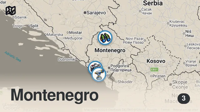 Map of 🇲🇪 MONTENEGRO Dokumentation | 22 Orte, die dich sprachlos machen | 4K