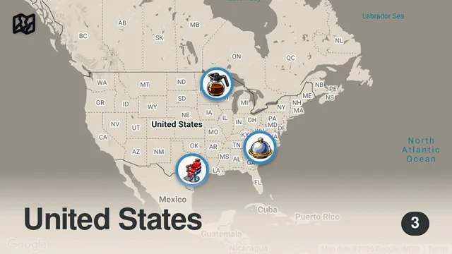 Map of Eating Around America | Bizarre Foods with Andrew Zimmern | Travel Channel