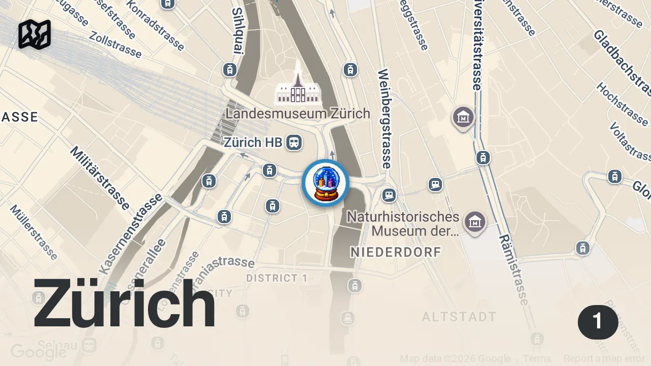 Map of 1 spot from Spezialitäten aus der Schweiz - Wie gut sind Harros Gadgets? | Galileo | ProSieben