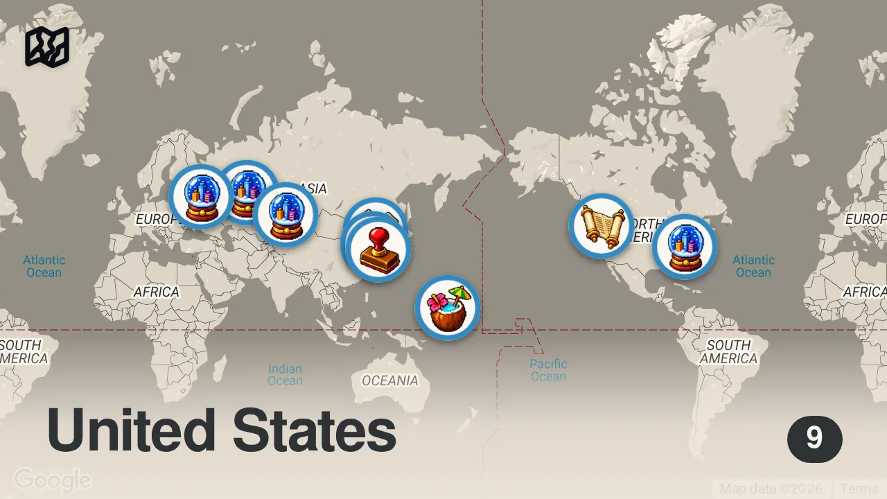 Map of 9 spots from 1945-55: How The World Entered The Nuclear Age
