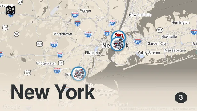 Map of Is Jersey's Best Deli BETTER THAN KATZ's? Harold's New York Deli Review