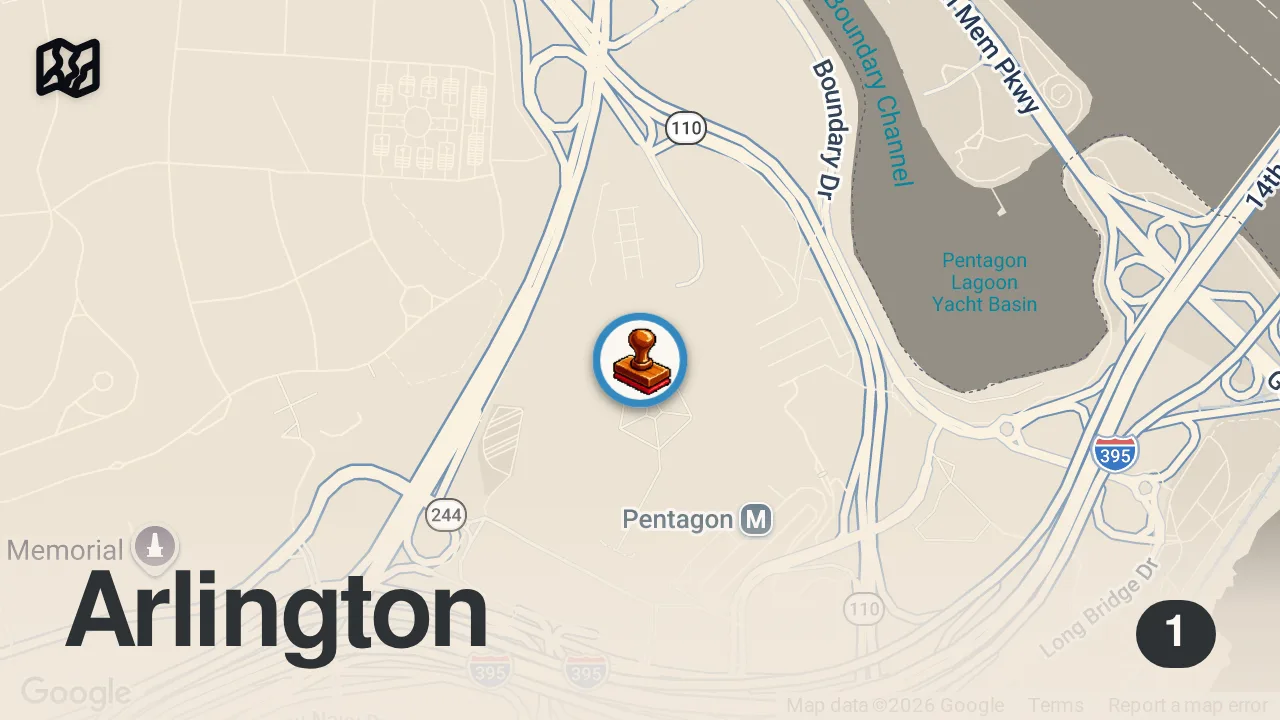 Map of 1 spot from How Two Pentagon Employees Survived #911Reunited