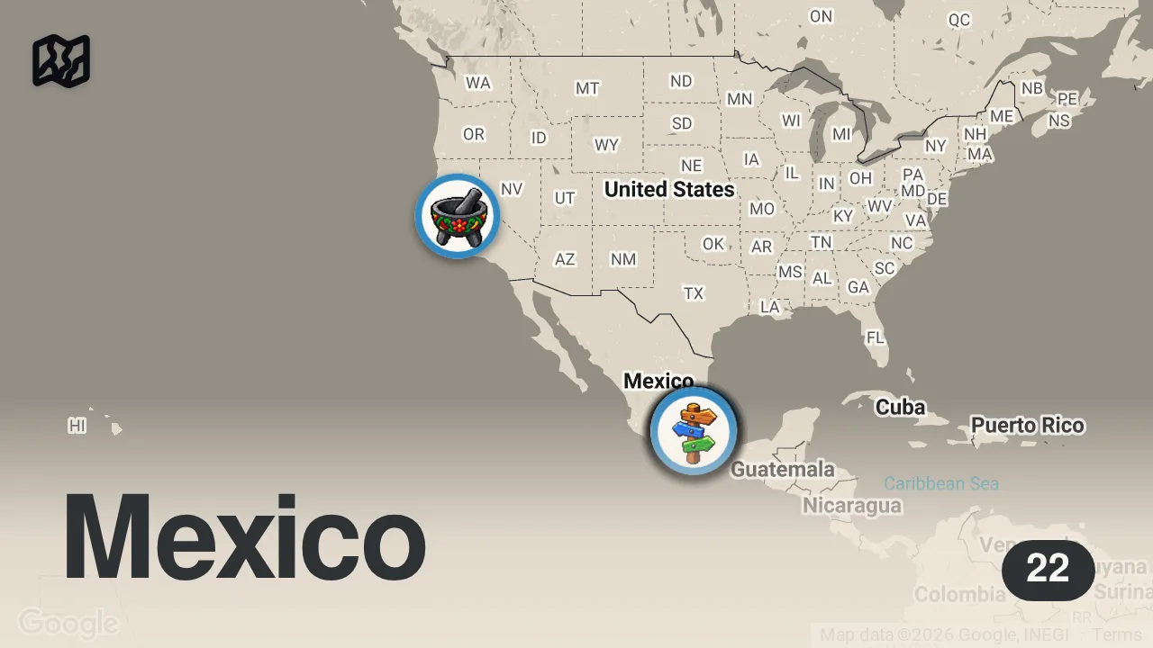 Map of 22 spots from Where To Find The Best Restaurants in Mexico City!