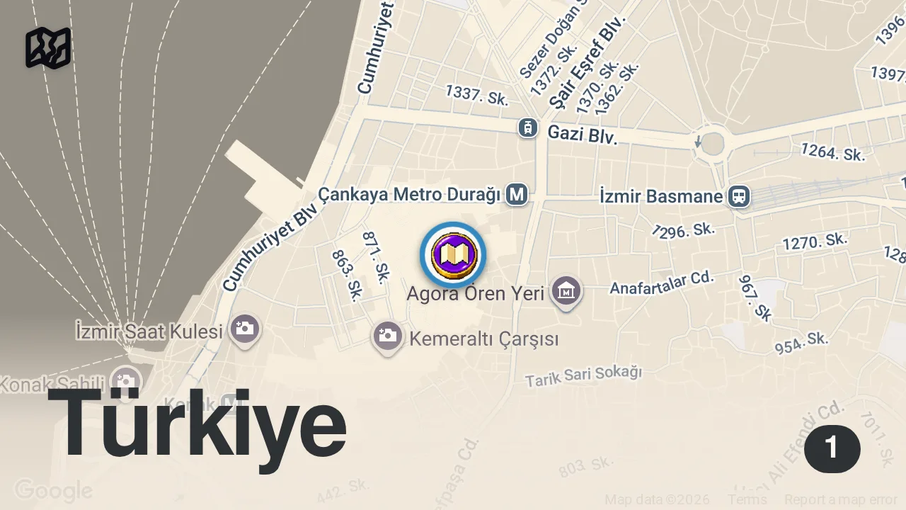 Map of 1 spot from Kemeraltı' nın 57 Yıllık Müdavimleri Olan Dönercisi