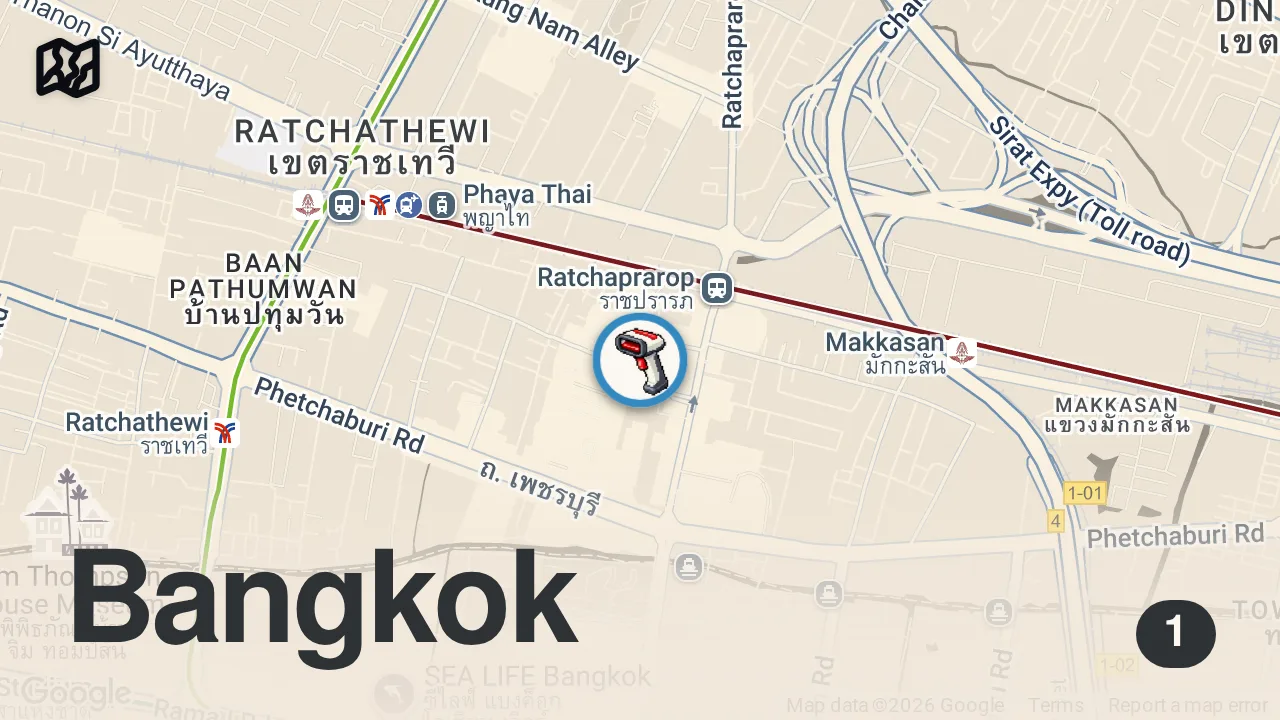 Map of 1 spot from POV: you're hungry in Thailand