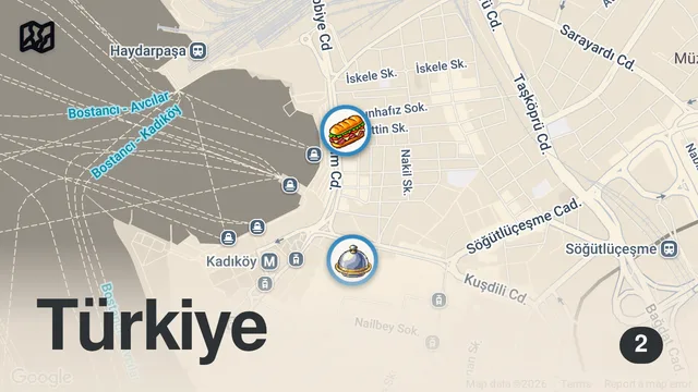 Map of EKMEĞE 17 MALZEME KOYUYOR | KADIKÖY TURU