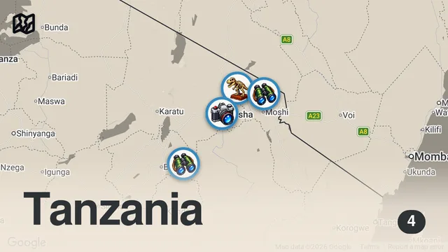 Map of Great Africa Safari in Tanzania | Tarangire National Park