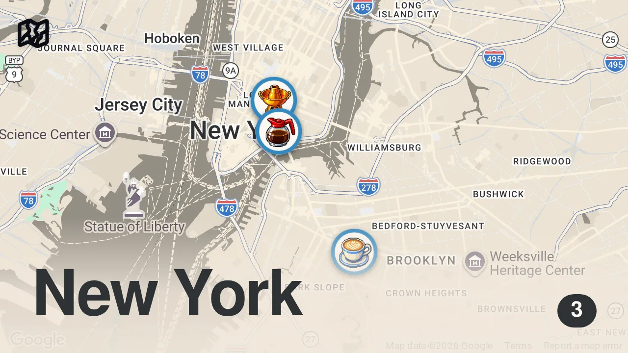 Map of 3 spots from MUST-TRY NYC BRUNCH SPOTS?