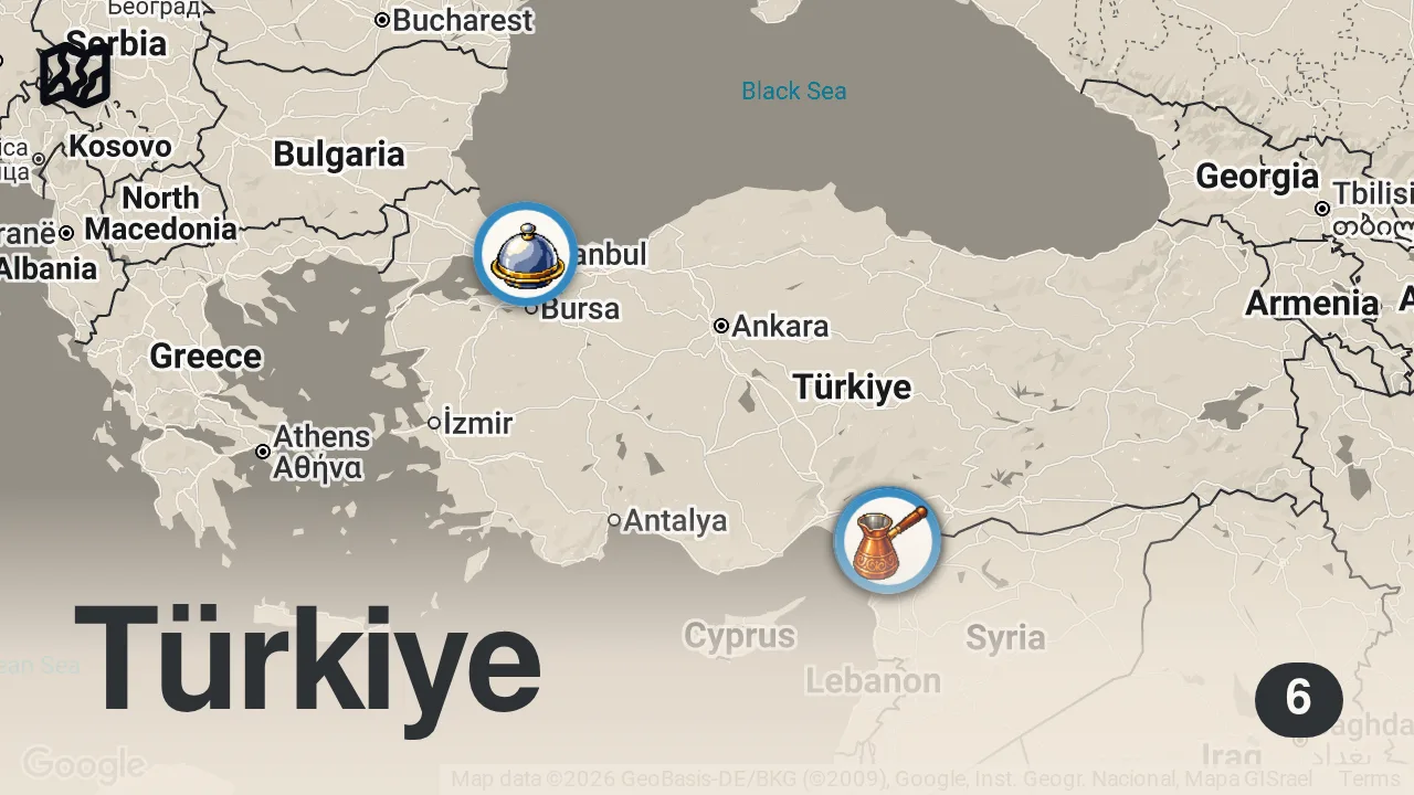 Map of 6 spots from 3 SAATTE 6000 TL SERİSİ @FIRATSOBUTAY