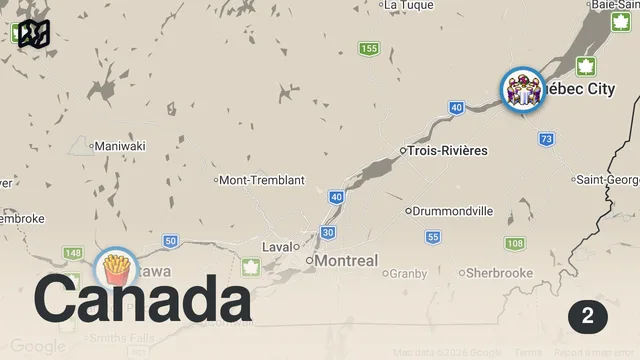Map of 10 Traditional Canadian Dishes You Must-Try