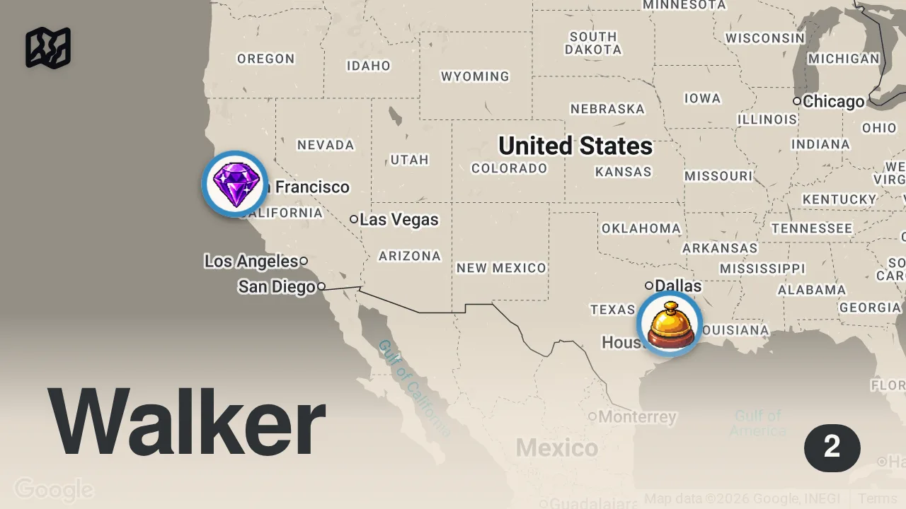 Map of 2 spots from Ranking Death Row Meals w/ MoistCr1TiKaL | Live Reaction