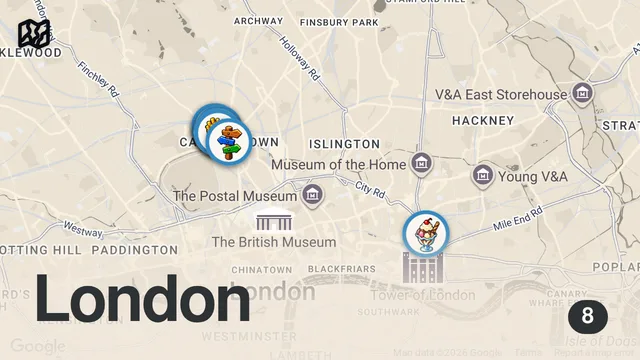 Map of CAMDEN MARKET BEST FOOD GUIDE