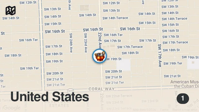 Map of Eating at SKETCHY Restaurants For 24 Hours in Miami